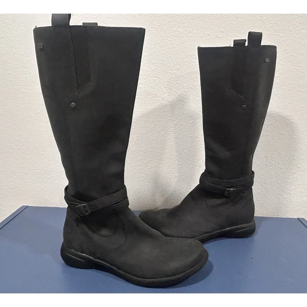 Merrell Womens size 8 Tetra Strap Leather Waterproof Boots Cabincore Outdoors
